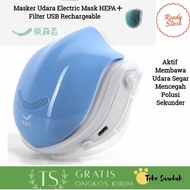 Masker Elektrik Air Purifier Hepa Filter Anti Virus Electric Mask -