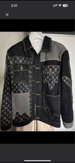 (Sale) Louis vuitton lv human made monogram crazy denim jacket