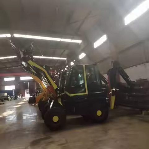 Wear-Resistant Bucket Loader Mini Backhoe Excavator Load 1000kg Wheeled Small Loader