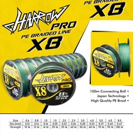 Senar Pancing Murah PE X8 Harrow Pro 100 m Single Color Bisa Connecting