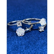 AG SILVER Rose Diamond [Adjustable] Rings 925 Sterling Silver