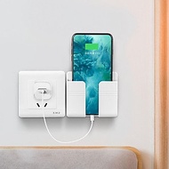 Kệ Dán Tường Để Remote, Đồ Dùng/ Giá Đỡ Sạc Điện Thoại - Có Móc Treo Giữ Dây Điện