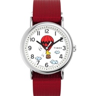 Timex Uni Weekender 38mm Watch, Red/Silver Tone/White/Balloon.