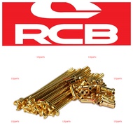 [100% ORIGINAL] RCB RACING BOY Alloy Rim Spoke Lidi Gold Emas Spokes and Nipple Ranting 155 157 161 
