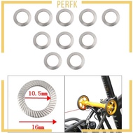 [Perfk] 10 Pcs Bike leichtes Rad Spacer Rugged Shim Gasket Accessories for Folding Bike Modification
