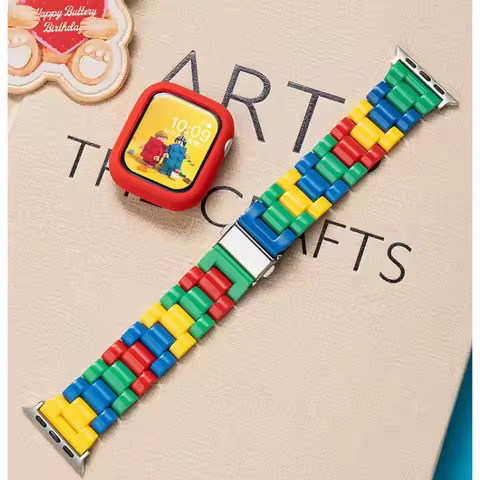 Y2k Korea Summer Colors Splicing Strap For Apple Watch Band 46mm 42 45 41 38 49 42 44mm Bracelet iWa
