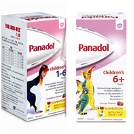 Panadol Children's Suspension Medicine 1-6 Years & 6+ Years 60ml