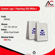 PAPER BAG KANTONG KERTAS MAKANAN (L) + CETAK SABLON - CHICKEN - BURGER
