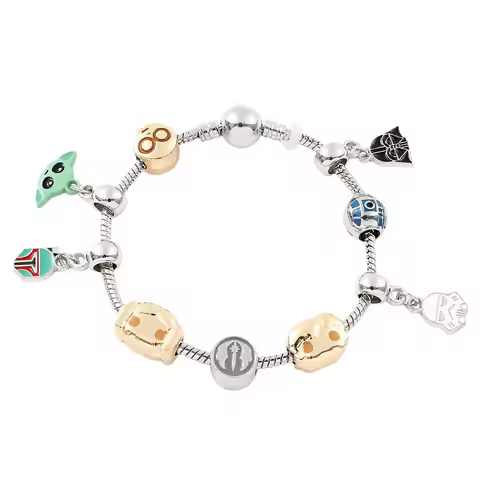 Popular in Europe and America cartoon 'Star Wars' Baby Yoda bracelet, DIY beaded bracelet from Panji