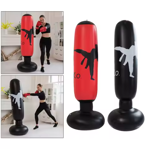 Inflatable Punching Bag Boxing Practice Punch Bag Training Sand Bag,Karate Training Taekwondo Traini