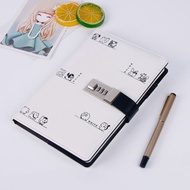 Cute Retro Locked Diary Password Notebook ins Notepad Simple Notebook Student Password Notebook B120