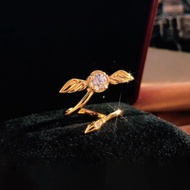 Gold-Plated Snitch Ring Harry Potter Derivative Merchandise Rotatable Niche Fan-Favorite Fan-Wing Ri