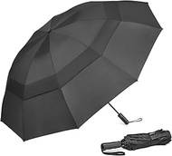 G4Free 46/54/62 Inch Large Compact Golf Umbrella Windproof 10 Ribs Reverse Travel Umbrella for Rain