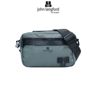 JOHN LANGFORD Men's Messenger Bag / Polyester / Black Grey Navy / JLC190N4