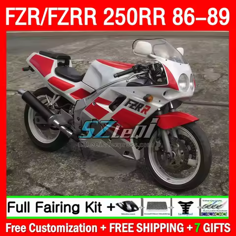 Fairing For YAMAHA FZR250RR FZR250 R FZRR FZR 250 White red 250R 180Q1.42 FZR-250 RR FZR250R 1986 19