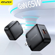 awei Dimension PD55Gallium Nitride Mobile Phone Charger Head65W Super fast charging, non-heating min