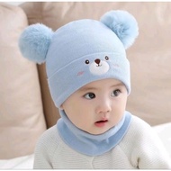 Handmade baby beanie for baby boy knitted beanie aged 0-3 years