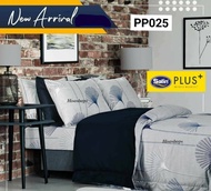 Satin Plus PP025 ชุดชุดเครื่องนอน ชุดผ้าปูที่นอน 6 ฟุต 5 ชิ้น ดีไซน์เรียบหรู ลิขสิทธิ์แท้