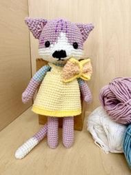 Pica Pau 系列 貓咪 kitty cat 毛線編織 鉤針 成品 萌娃 毛線娃娃 公仔 玩偶 生日禮物 交換禮