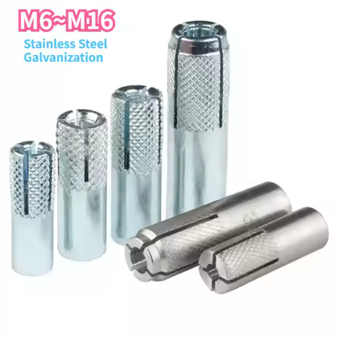 1-10pcs Stainless Steel Galvanization Push Burst Blasting Drop-in Anchor Screw Bolt Wedge Nut Expans