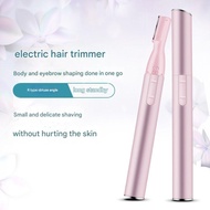 [With Battery] Electric Eyebrow Trimmer Women Precision Face Razors Mini Shaver Battery Operated Fac