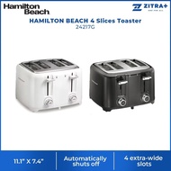 HAMILTON BEACH 4 Slices Toaster 24217G | 4 extra-wide slots | Auto shutoff | Easy-clean crumb trays