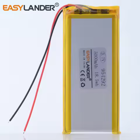 2W /JST2.0 2P 3.7V 5000mAh 954292 Rechargeable Lithium Li-ion Li Polymer Battery For mobile power ch