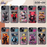 Wonderful Bear SCB-3 Case Hologram Imd Black for Casing hp Vivo X100 5G Vivo X60 Vivo X70 Pro Vivo X