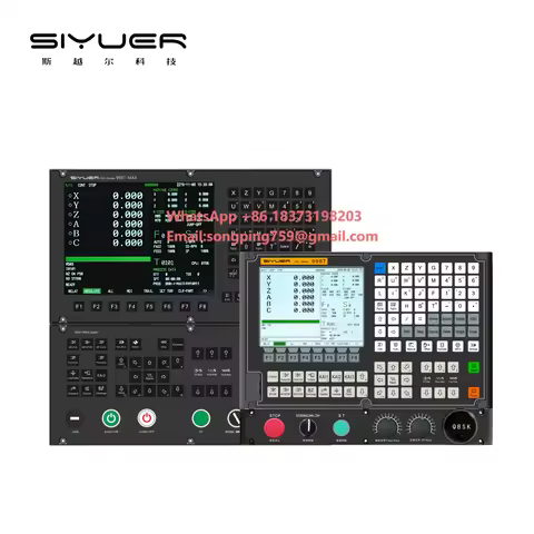 Siyuer 998T 4 Axis CNC Lathe Controller Rotary Axis siem ens 808d Cnc Control Programmable CNC Softw
