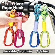 FLYTOP Universal Motorcycle Helmet Hook with Reflective Rope Storage Hanger for E-Bike Scooter Handl