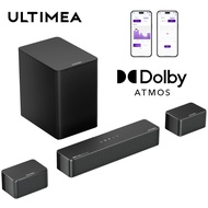 5.1 Soundbar With Dolby Atmos, 3d Surround System Soundbar For Tv With Wireless Subwoofer, App Contr