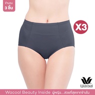 Wacoal Support panty กางเกงในเก็บกระชับ เซ็ท 3 ชิ้น (สีดำ/BL) - WU4T36/ WU4836
