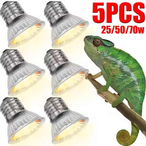 5/1Pc Reptile Pet Heating Lamp Tortoise Lizard Basking Lamp E27 Chameleon Snake Turtle Promoting Gro