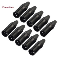 10pcs DIY 3Pin XLR Adapter Socket XLR Aviation Connector Welding Head Microphone Cable Connector