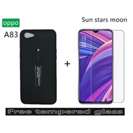 Oppo A83 Armor case with ring stand free tempered glass