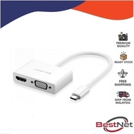 UGREEN USB C to HDMI + VGA Adapter Cable Type C to HDMI 4K PD Converter