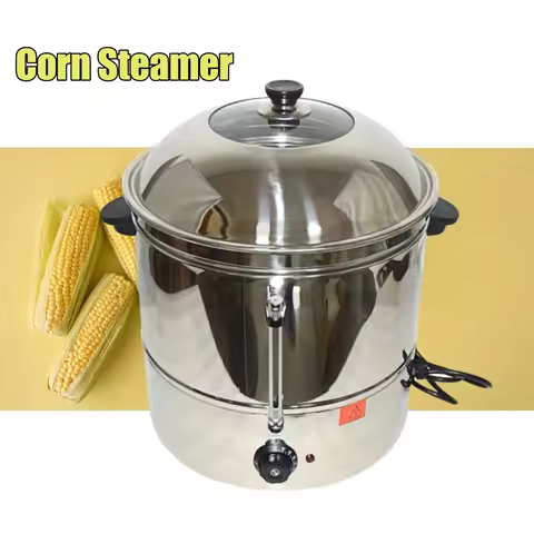 48L Commercial Electric Multi Purpose Food Steamer Sweet Corn Steamer Vegetable Steamer Save Energy 