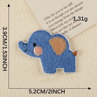 [Angel Bella DIY Handmade] AS159|Self-Adhesive Style Elephant Patch Cloth Embroidered Canvas Bag Chi