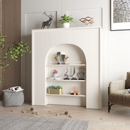 Living Room Entrance French Shelf Cabinet Black B & B Storage B Indoor Fireplace Simple White Cabine