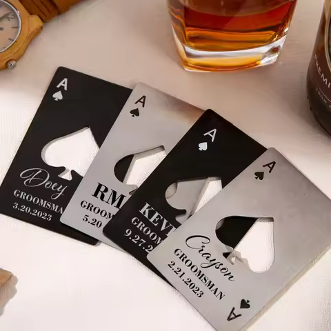Personalized Ace Of Spades Bottle Opener Birthday Gift Brewery Hotel Restaurant Logo Custom Wedding 