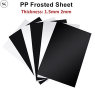 SK Matte Textured Polypropylene Sheet,PP Plastic Board in Black and White 1.5mm 2mm Thickness Chemic