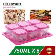 Elianware 6in1 Food Container Set With Tray Bekas Kuih Raya