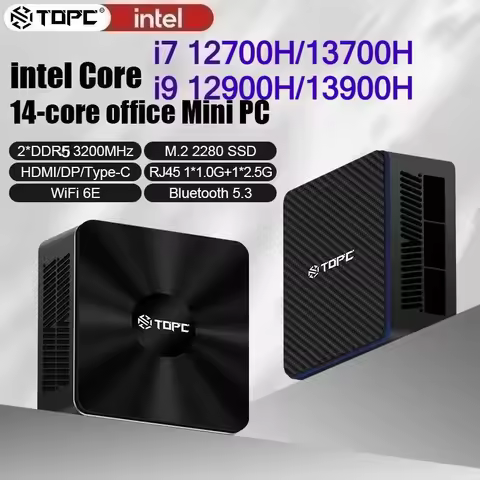 SZBOX S13 Core i7-12700H/13700H i9-12900H/13900H MINI PC DDR5 32GB 1TB PCIe SSD WIIF6E BT5.3 Dual La