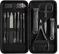 ASH ISLAND Nail Clippers Set - Gray Stainless 12 in 1 For Men And Women Manicure Pedicure Travel Kit