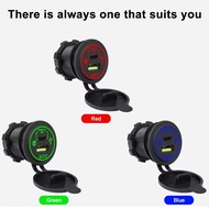 12V/24V Quick Charge 3.0 Dual USB Car Charger Socket Waterproof QC3.0 USB Fast Charger Socket Power 
