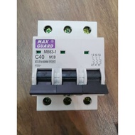 Maxguard 3Pole MCB 20A/32A/40A/63A (Ready stock)