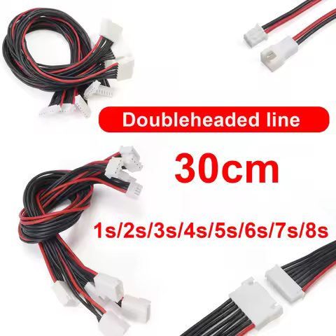 5Pcs JST-XH 1S-8S 22AWG Balance Charger Extension Cable Silicone Wire 30cm Lead Cord Plug for RC Lip