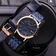 Fl 3.8CM Women's Fashion Watches Roman Numbers Active Date Seconds + Free Leather Strap