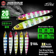 Micro Jig Bait 20 Gram MONGKALO AMBISIOUS GID Zebra Fan Micro Jig Bait 20g 20 g Jig Bait 20 gr Night