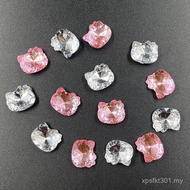 Cat Face Accessories DIY Imitation Bow Cat Head Multi-Cut Acrylic Diamond Jewelry Hello Taiwan White